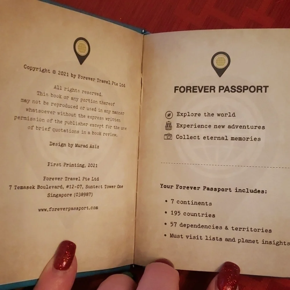 FOREVER Passport book / travel planner